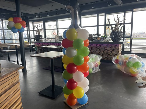 Ballonpilaar Breed Folieballon Cijfer 1 Ballontoef Verjaardag 1 Jaar Duik en Bergingsbedrijf W Smit BV Waalhaven Rotterdam