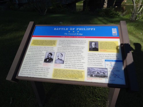 Philippi Covered Bridge plaque, Barbour County, WV