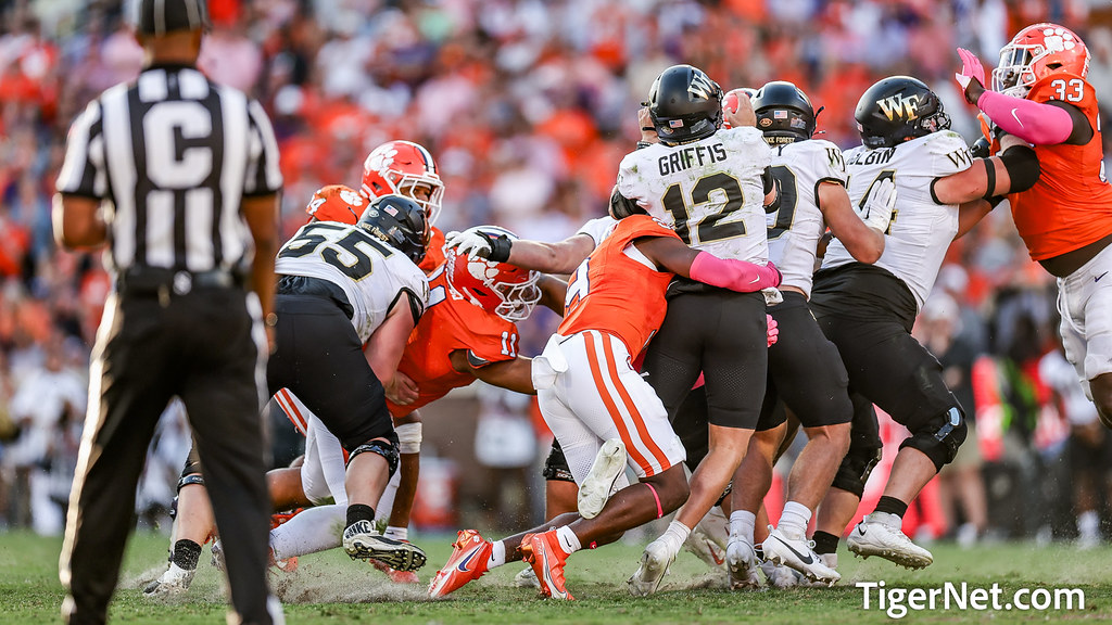 Clemson Football Photo of RJ Mickens and Wake Forest