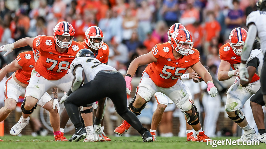 Clemson Football Photo of Wake Forest and Blake Miller and Harris Sewell