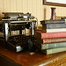 Typewriter and Books