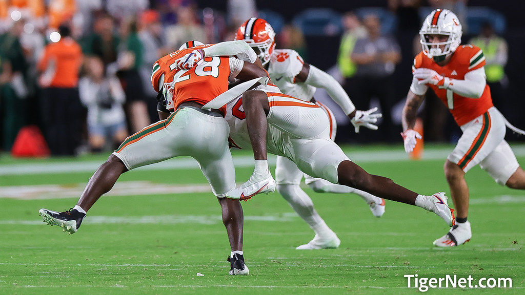 Clemson Football Photo of miami and RJ Mickens
