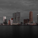 Een blik op de stad Rotterdam