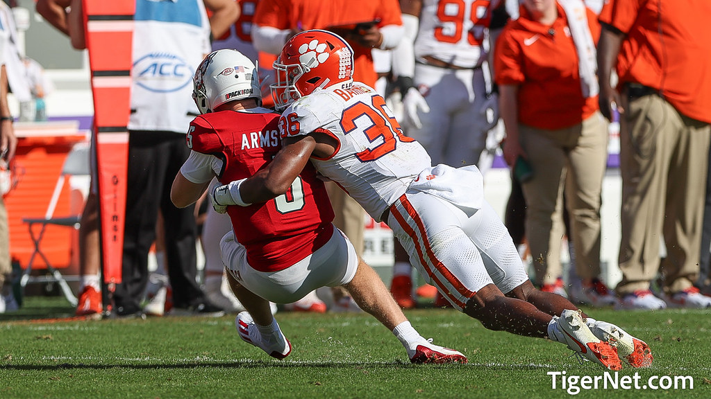 Clemson Football Photo of Khalil Barnes and NC State