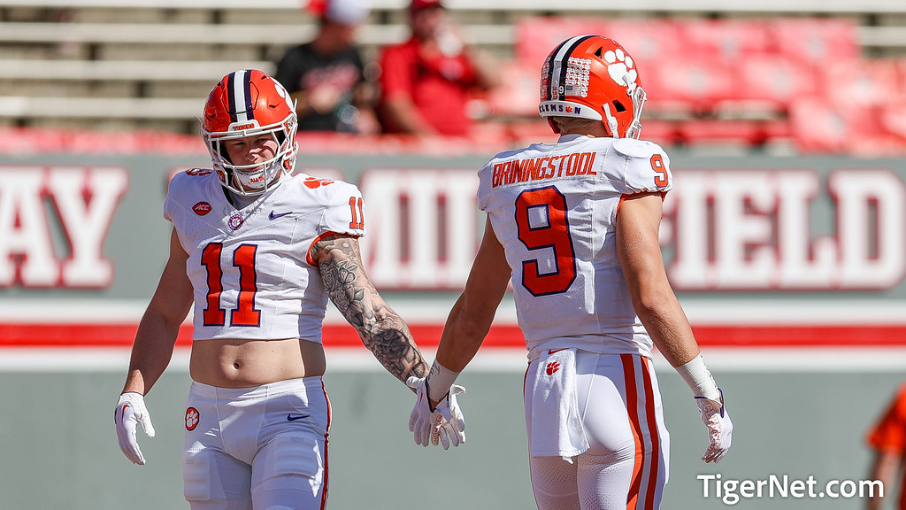 Clemson Football Photo of Jake Briningstool and Sage Ennis and NC State