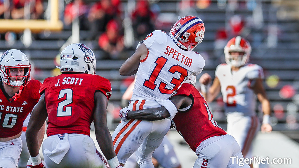 Clemson Football Photo of Brannon Spector and NC State