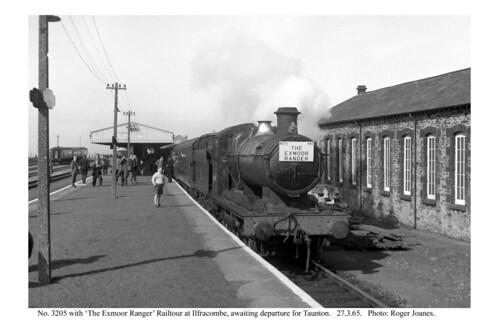 Ilfracombe. No. 3205 & 'The Exmoor Ranger' railtour. 27.3.65