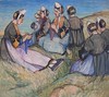 Femmes bretonnes sur les dunes. Jeka Kemp.