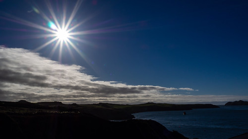 The Pembrokeshire coast silhouetted - Wales