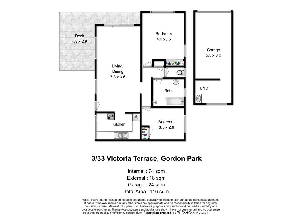 3/33 Victoria Terrace, Gordon Park QLD 4031 floorplan