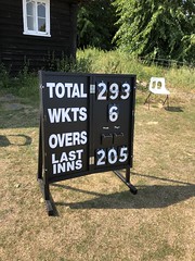 The Wodehousians' score is 205 for 6. Can the Holmesians beat it? (photo courtesy of Paul Gillings)