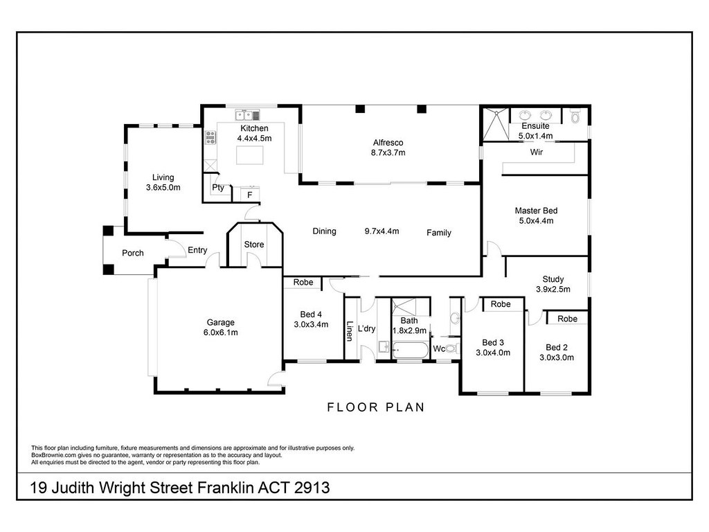 19 Judith Wright Street, Franklin ACT 2913 floorplan