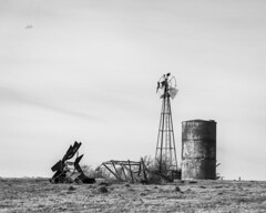 Dilapidated Windmill Scene