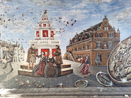 Mural depicting the Grote Markt in Nijmegen