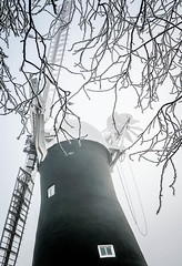 Holgate Windmill, York, in winter