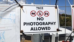 'No photography allowed' sign at Pace residential development, Sunshine North