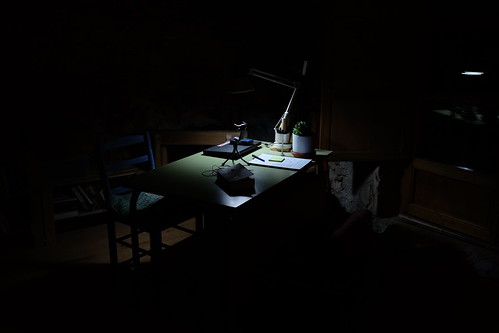 Work desk at night