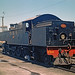 DM class lococomotive No.586 at East Perth loco depot, Western Australian Government Railways, February 1966.