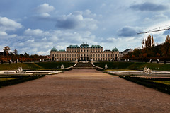 View of building against cloudy sky - Upper Belvedere Palace - Vienna