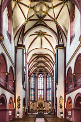 Nave, Church of Our Lady (Liebfrauenkirche), Koblenz, Rhine Gorge, Middle Rhine, Rhine Province, Germany