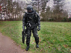 Black rubber frogman