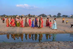 INDIA Sujata on the Falgu River CHHATH PUJA 2023
