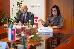 Zdvorilostné prijatie veľvyslankyne Kanady na Slovensku J.E. Cheryl Cruz / 20.12.2023