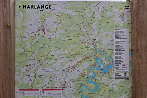 Hiking map in Harlange