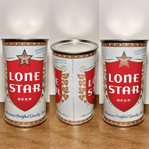 Beer Can - Lone Star Beer - 01, 12oz, Flat-top, Straight-side