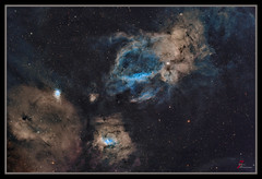 Sh2-157 & NGC 7635 - The Lobster Claw & Bubble Nebula
