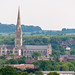 Salisbury Cathedral rising like an island from the surrounding countryside - Wiltshire
