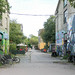 street scene in more of Freetown Christiania, Copenhagen, Denmark