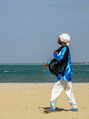 2024 (challenge No. 1- old unpublished pics) - Day 24 - striding out on the beach, Banjul, The Gambia 2010