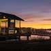 Public waterfront dock at Sunset