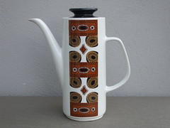 Vintage J&G Meakin Studio Maori Pattern Coffee Pot 1970's Retro Cool