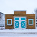 A colorful shed in the Rural Municipality of Gimli, Canada