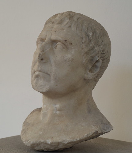 Roman marble male portrait,