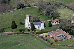 Hunworth aerial image - St Lawrence's Church - Suffolk