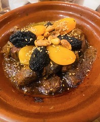 Moroccan tagine with meat and apricots