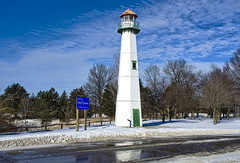 New Buffalo Welcome Center Lighthouse, 11630 Wilson Road I-94 East Bound - Stateline, New Buffalo Michigan, USA,
