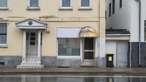 Beige Facade on a Rainy Day
