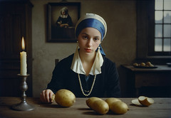woman with potatoes