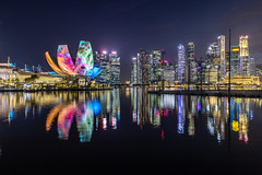 i-Light Projections and Colourful Reflections in Marina Bay