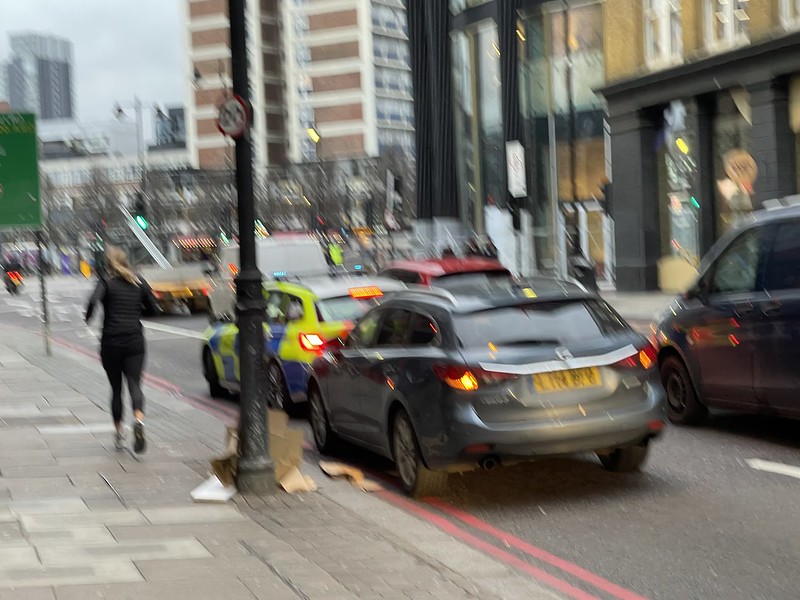 IMG_6889 Great Eastern Street Shoreditch City of London Police Traffic Incident 2014 Grey Mazda 6 SE-L D Auto Diesel 2191 cc Estate Car LT14BFO<br/>© <a href="https://flickr.com/people/41087279@N00" target="_blank" rel="nofollow">41087279@N00</a> (<a href="https://flickr.com/photo.gne?id=53538408746" target="_blank" rel="nofollow">Flickr</a>)