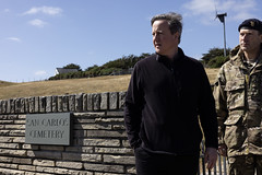 Foreign Secretary David Cameron visits the Falkland Islands