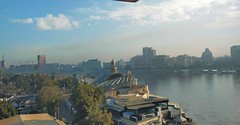 Vue sur le Nil et le centre de la ville, Le Caire, Egypte.