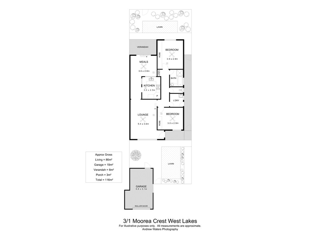 3/1 Moorea Court, West Lakes SA 5021 floorplan