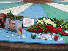 Remembrance of Alexei Navalny (1976-2024) at the Lord Strathcona Fountain in Ottawa, Ontario