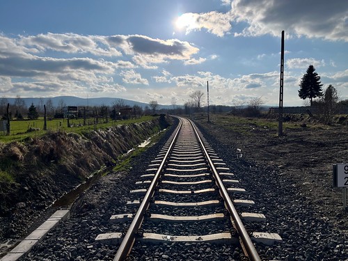 Newly laid tracks at Mirsk, line towards Świeradów-Zdrój
