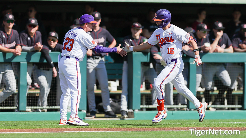 Clemson Baseball Photo of Nick Schnabel and Will Taylor and South Carolina